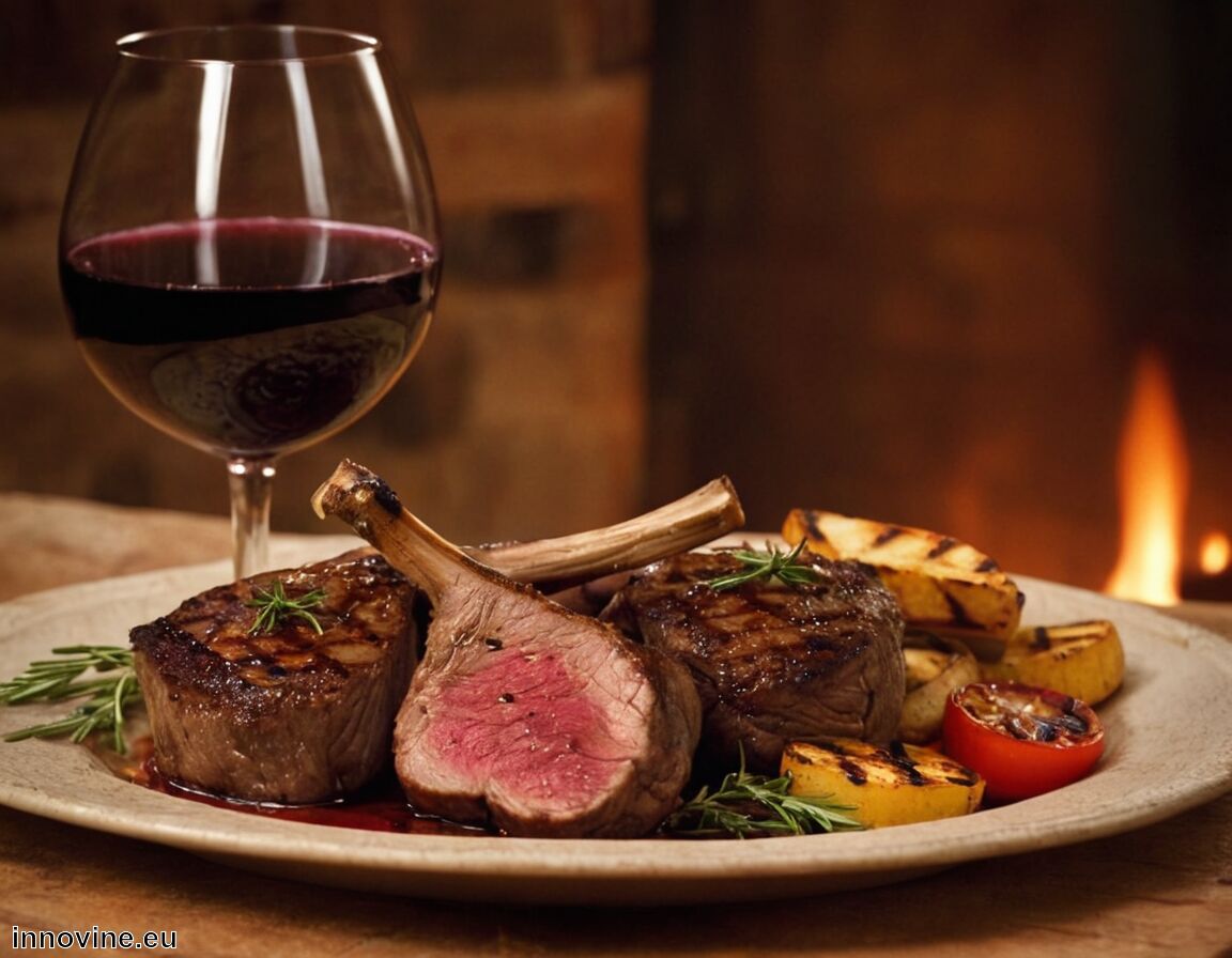 Was zeichnet das Gericht aus: Röstaromen vom Grill, mediterrane Gewürze - Welcher Wein zu Gegrilltem Lamm