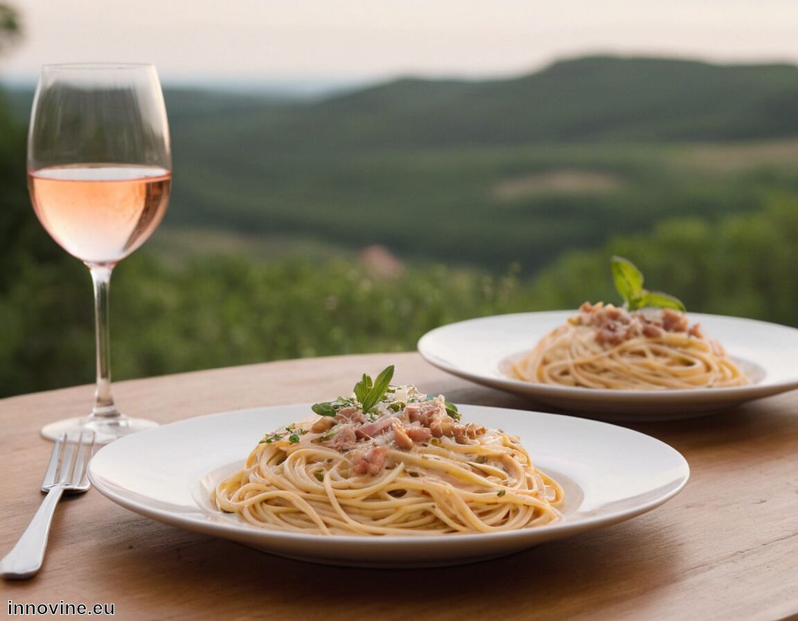 Kombination mit Rosé für besondere Frische   - Welcher Wein zu Spaghetti Carbonara  