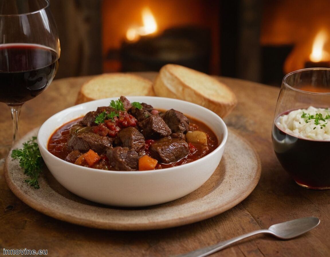 Wein sollte Fruchtigkeit und Würze aufweisen   - Welcher Wein zu Hirschgulasch  